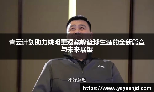 青云计划助力姚明重返巅峰篮球生涯的全新篇章与未来展望